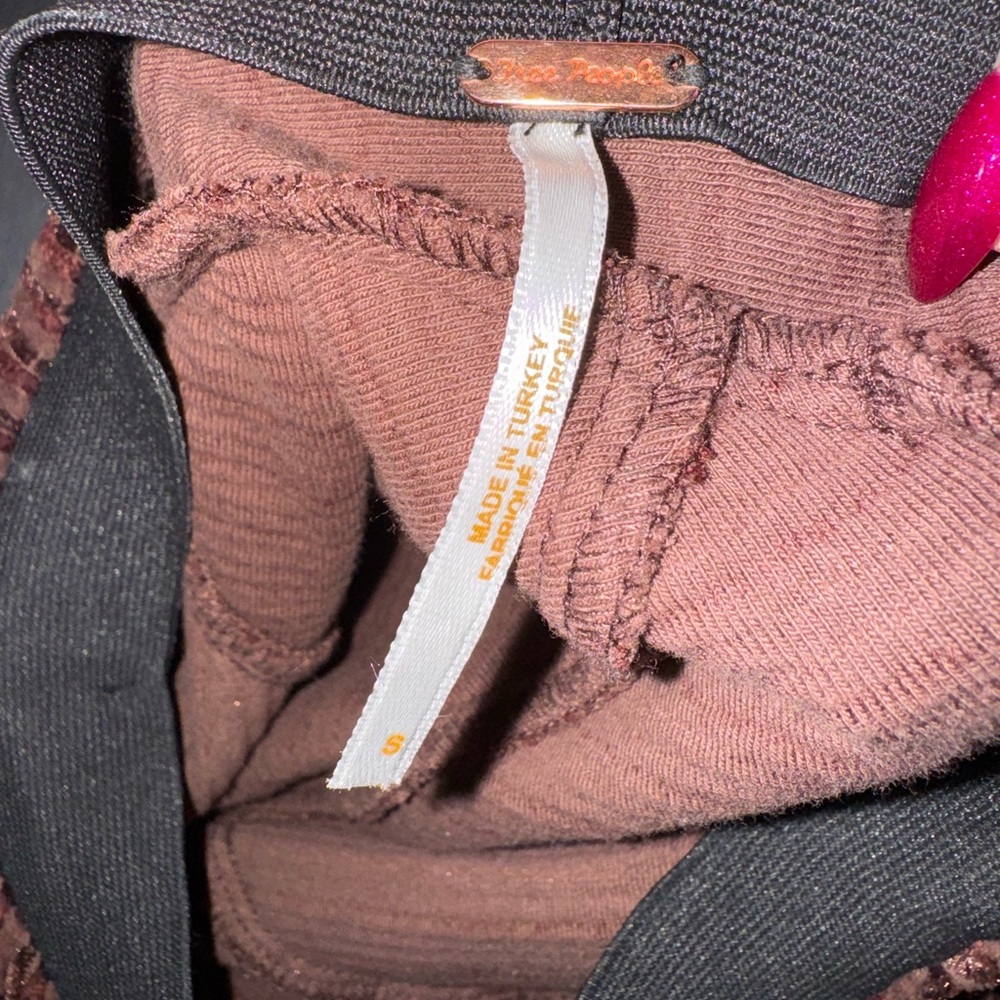 Free People Brown Velour Pants - Picture 4 of 5